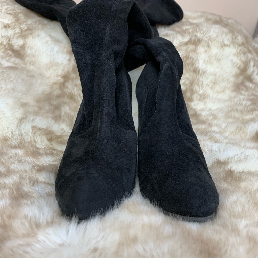 Stuart Weitzman Highland Black Over the Knee Boots - Picture 4 of 7